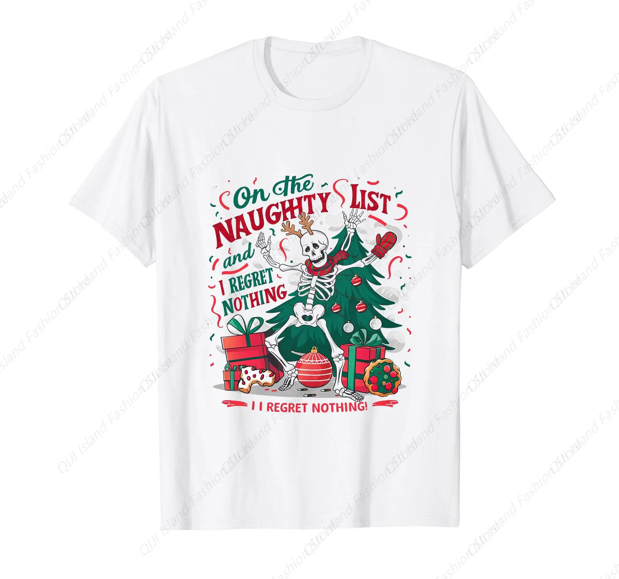 

Funny Skeleton I'm On The Naughty List And I Regret Nothing T-Shirt