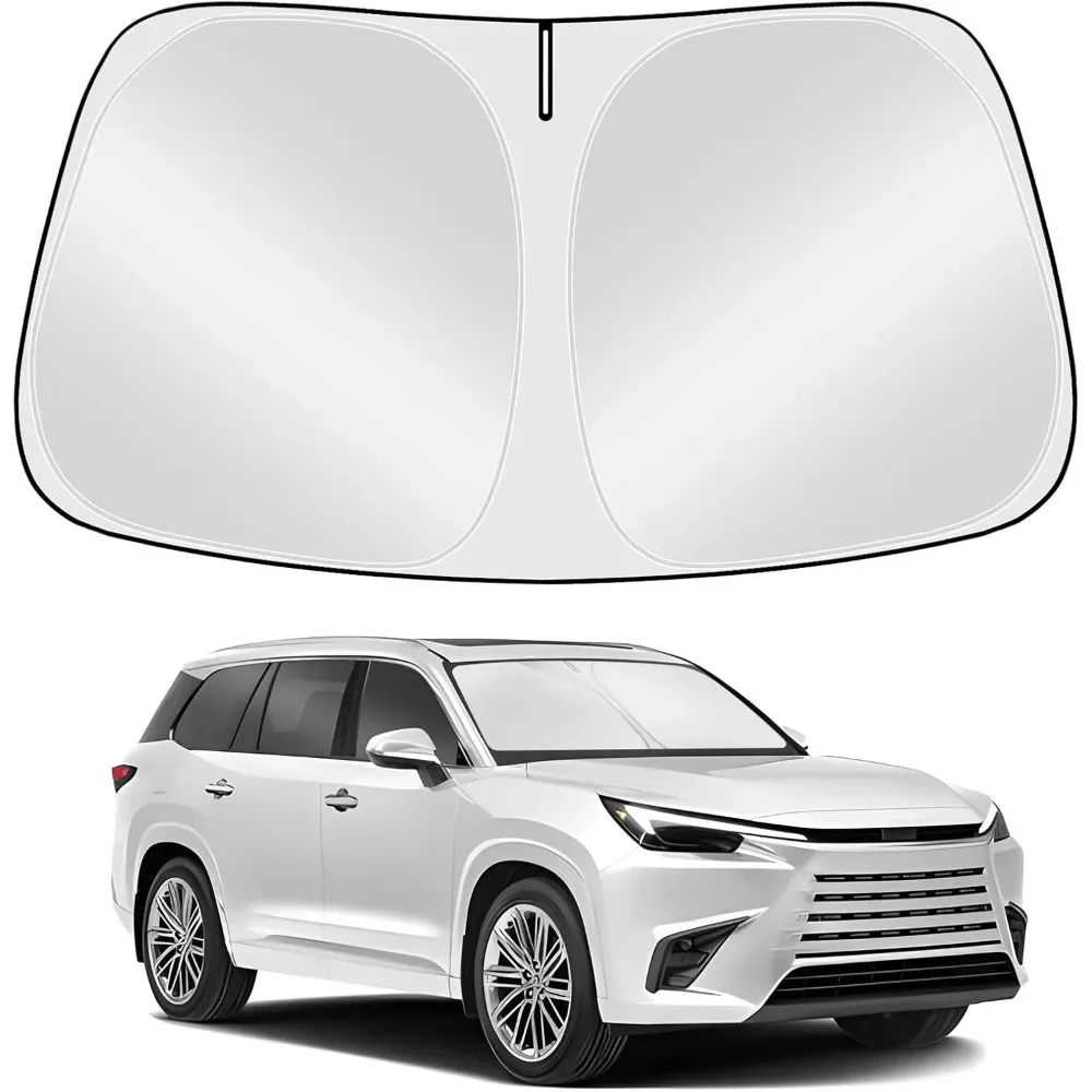 

Front Windshield Sun Shade Custom Fit for 2024-2025 Le-xus TX TX350/500h/550h+, Block UV Rays Foldable Sunshade Sun Visor Access