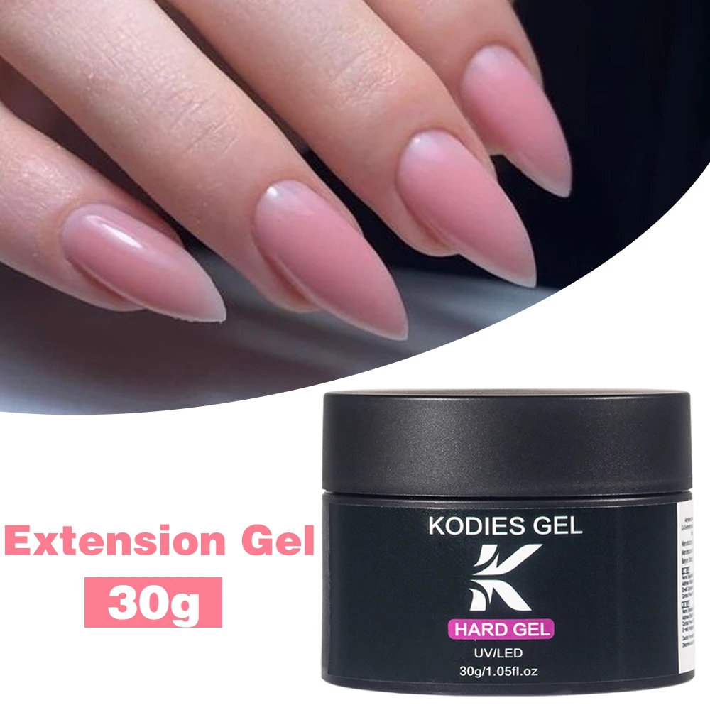 Kodies Gel Acryl Builder Nagel Gel für die Verlängerung 30g erröten rosa weich hart Konstruktion Gel semi permanente UV-Maniküre Nagel kunst