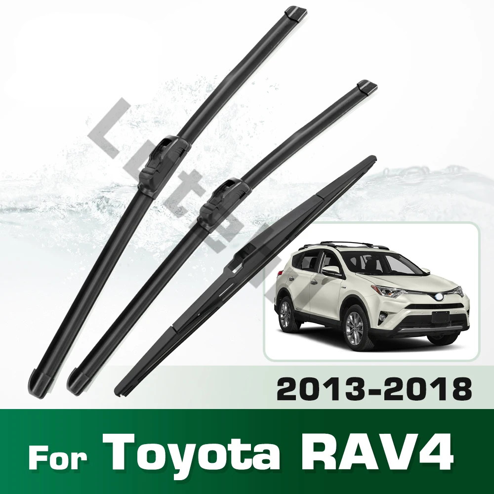 Scheibenwischer vorne und hinten, Set für Toyota RAV4 XA40 2013–2018, Windschutzscheibe, Windschutzscheibe, Fenster, Regenbürste, 26 Zoll + 16 Zoll + 10 Zoll