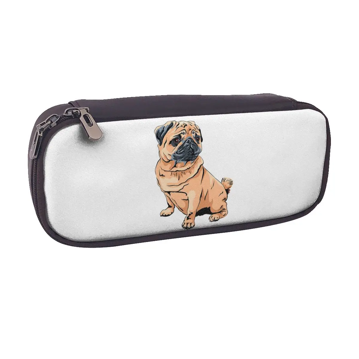 

Дизайн мопса для любителей мопсов или других собак, кожаный пенал для мальчиков и девочек, подарки, коробка для ручек, сумка-карандаш, канцелярские принадлежности