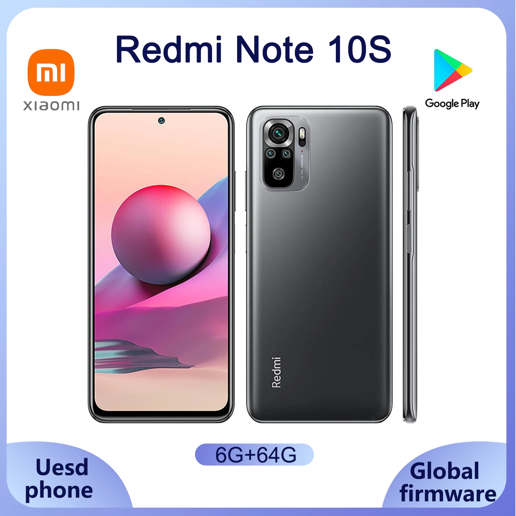 

Google ROM Xiaomi Redmi Note 10S 4G 6.43-inch MediaTek Helio G95 Android 11 33W