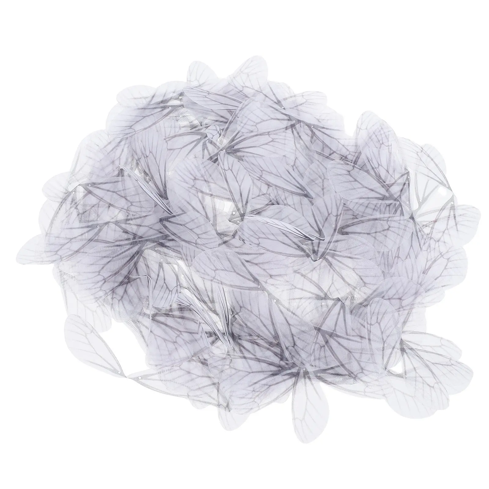 200Pcs Dragonfly Wing Jewelry Charms Polyester DIY Earring Pendants Craft Supplies for Women Jewelry Making Simulated Wing