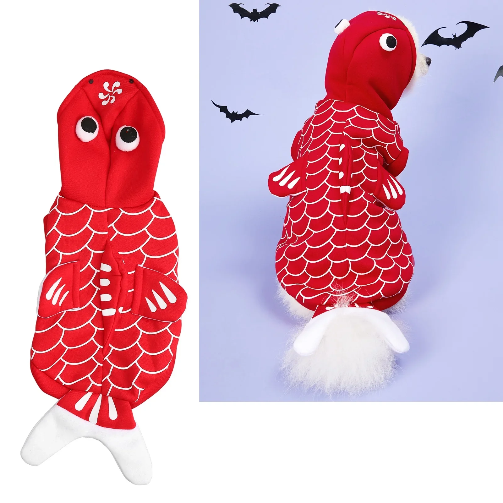 

Dog Fish Costume Interesting Halloween Dog Apparel For Dogs Cats Cosplay Goldfish