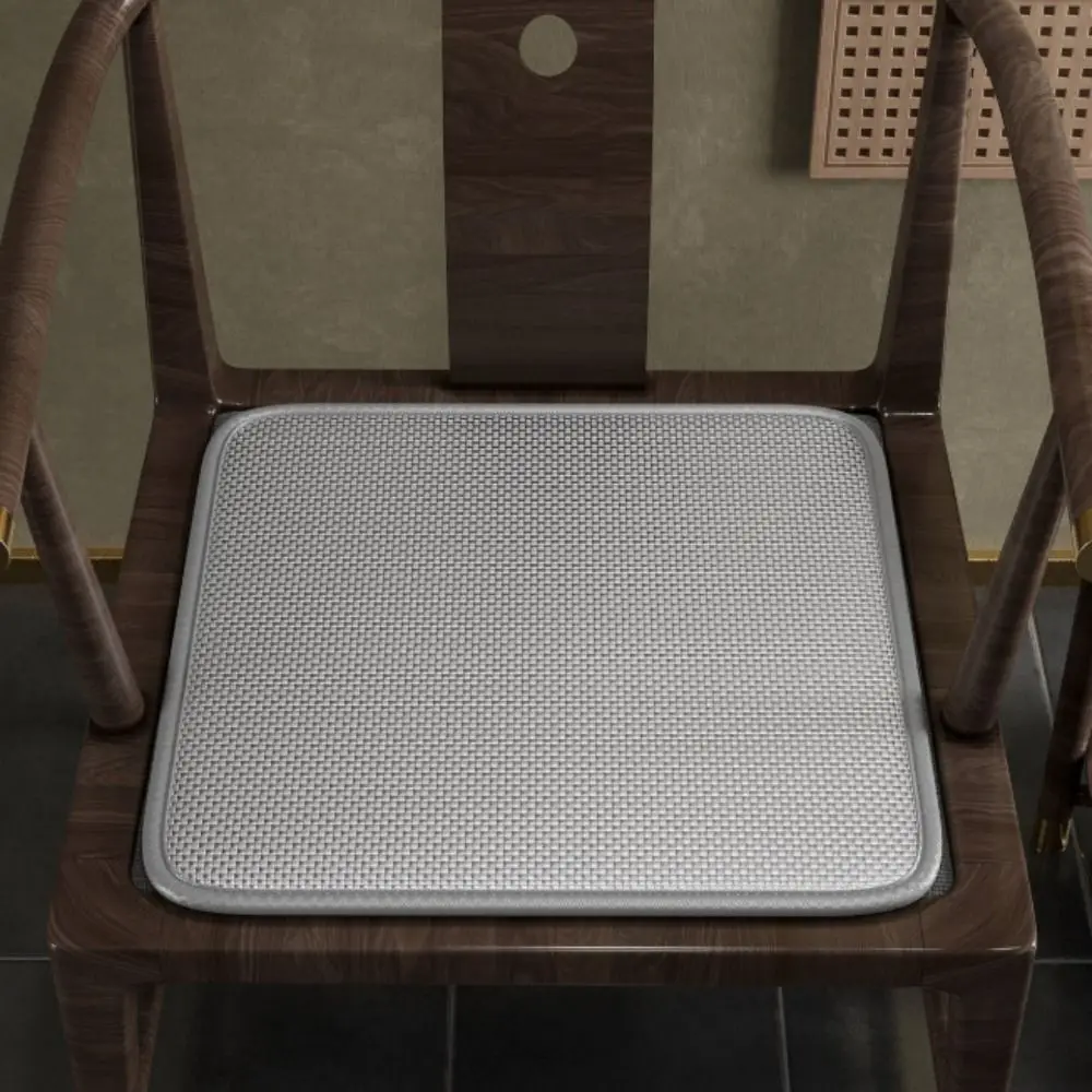 Universal Breathable Ice Silk Seat Cushion Wear Resistant Square Office Chair Cushion Non-Slip Seat Pad Car Accessories