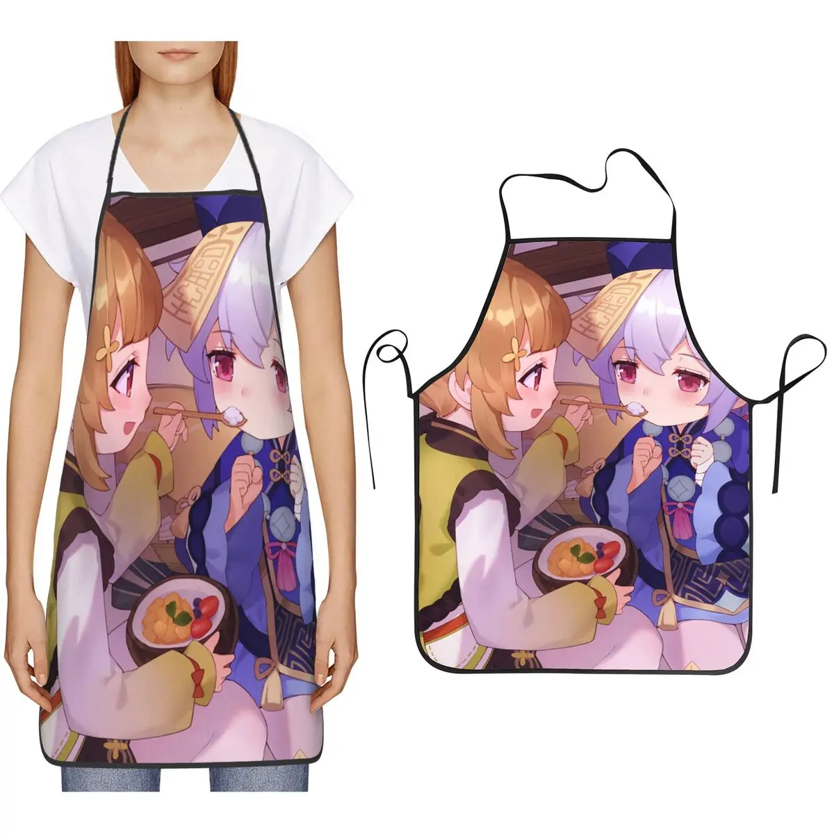 Genshin Impact Game Aprons Chef Cooking Cuisine Tablier Bib Kitchen Cleaning Pinafore for Women Men Painting