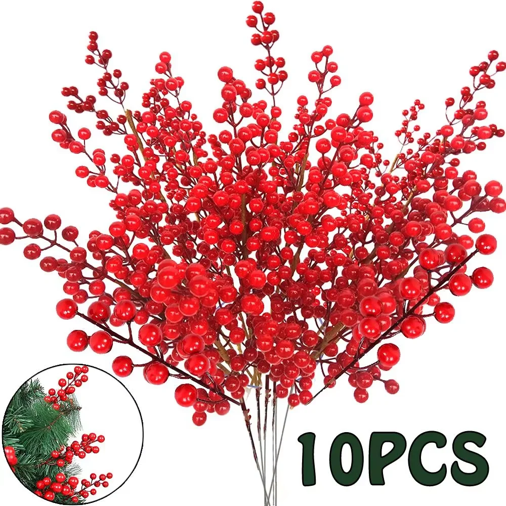 Weihnachten Simulation Beere Beeren Künstliche Blume Obst Kirsche Pflanzen Hause Weihnachten Party Dekoration DIY Geschenk – Detail 1