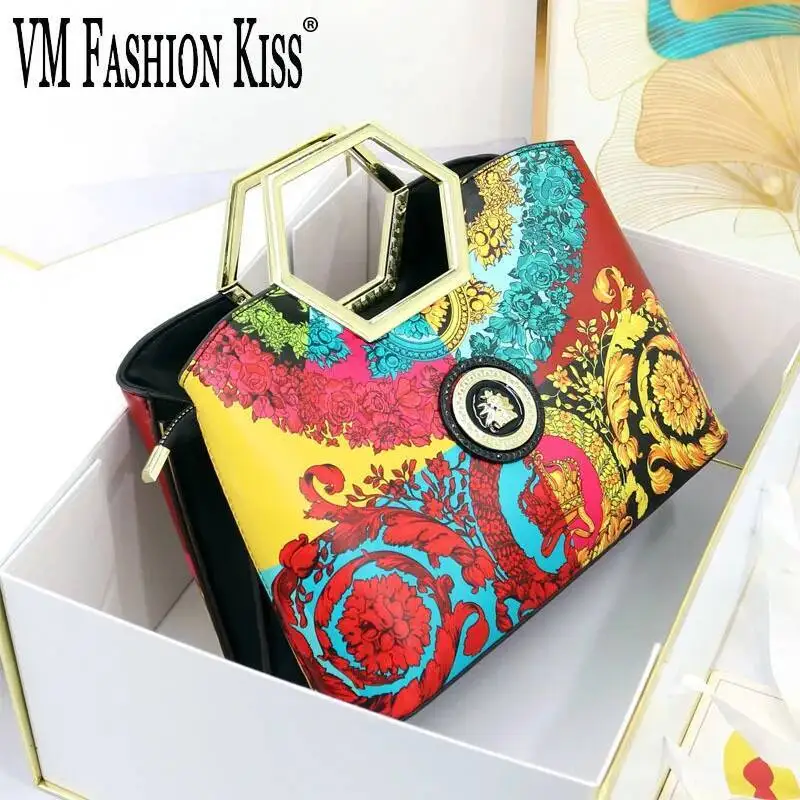

Women's Elegant 2025 Printed Top Handle Bag Various Printed Patterns Women's Crossbody Shoulder Bag Frame Designer Luxury Bag