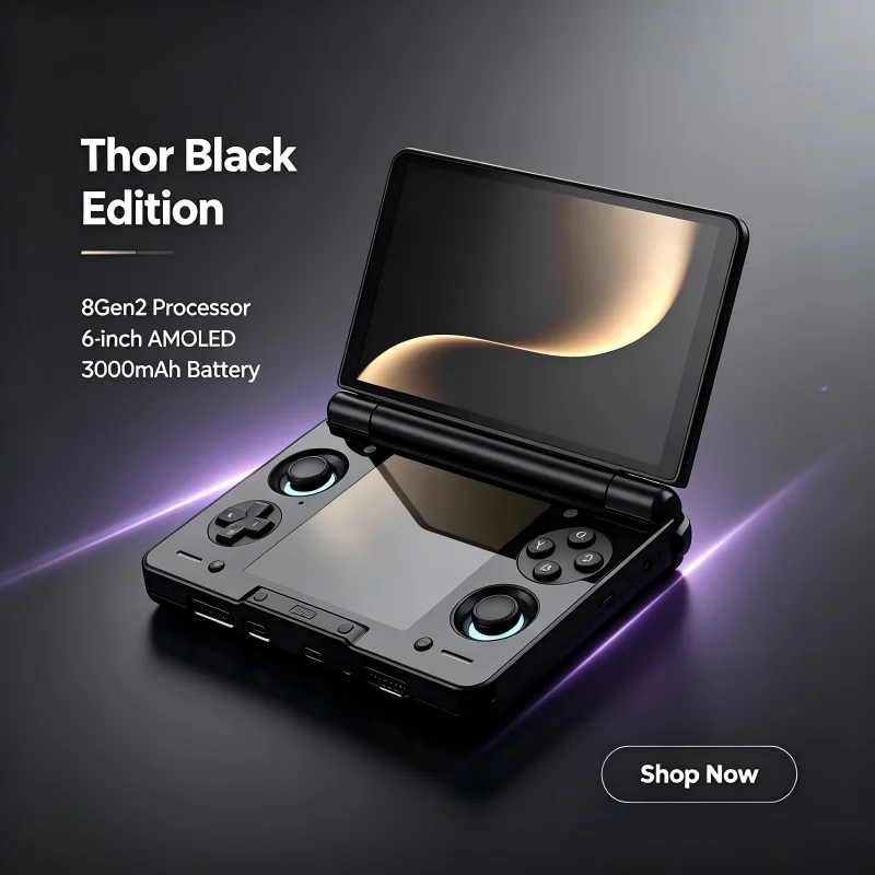 In Stock 6'' Portable OLED Dual Screen Gaming Handheld Qualcomm Snapdragon CPU Android13 6000mAh Battery Hall Stick Game Console