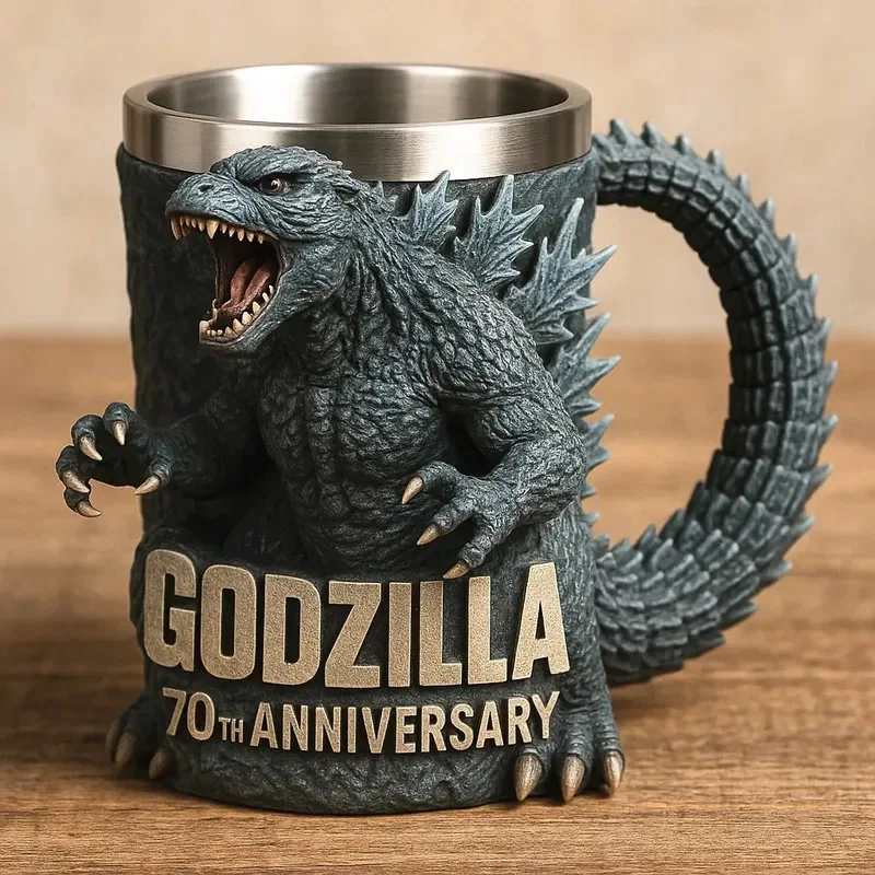 13cm New Godzilla 70th Anniversary3Dmug Godzilla 70th Anniversary Resin Mug Decorative Gift - view 5