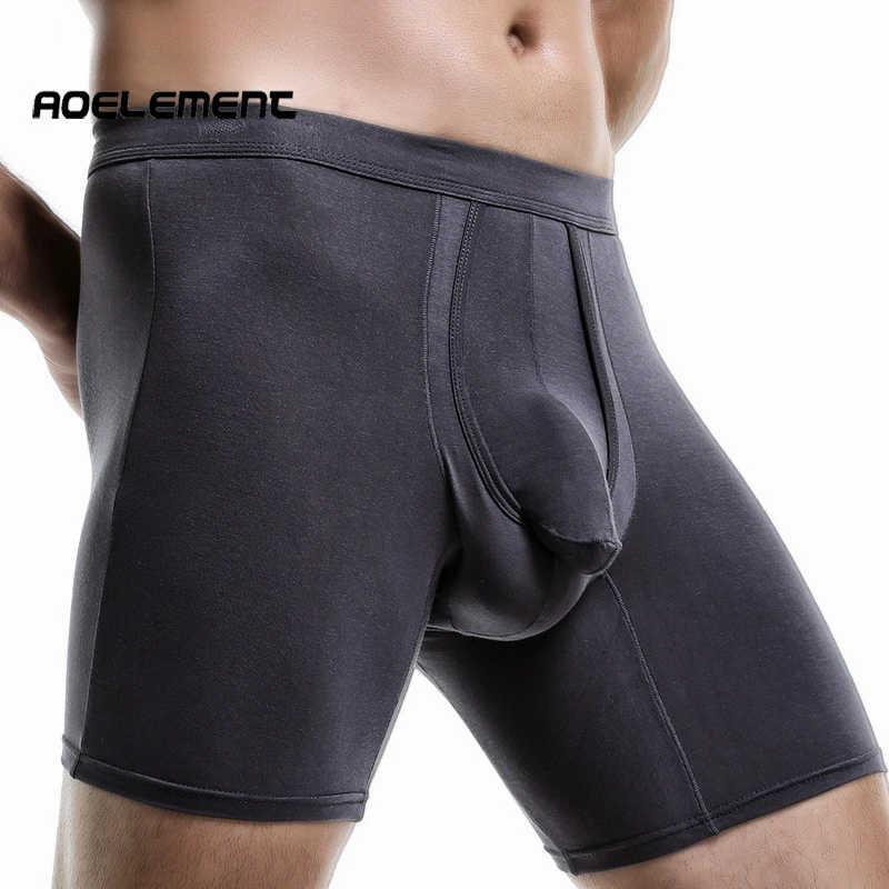 Men's Panties Bullet Separation Pouch Boxers Anti-Wear Legs Large Size Breathable Running Underwear High Waisted Underpants