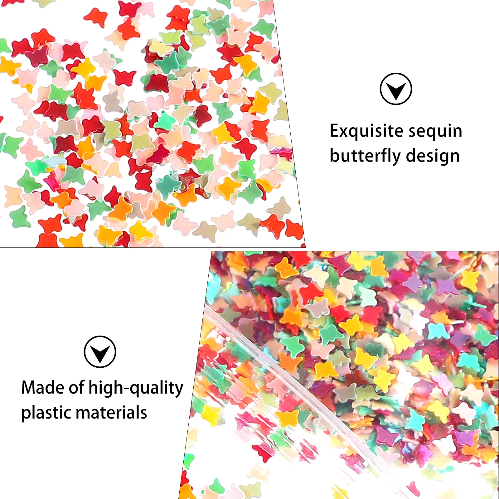 

1600pcs Sequin Butterfly Confetti High Quality Craft Plastic DIY Party Gift Boxes Colorful Wedding Decor Bridal Shower
