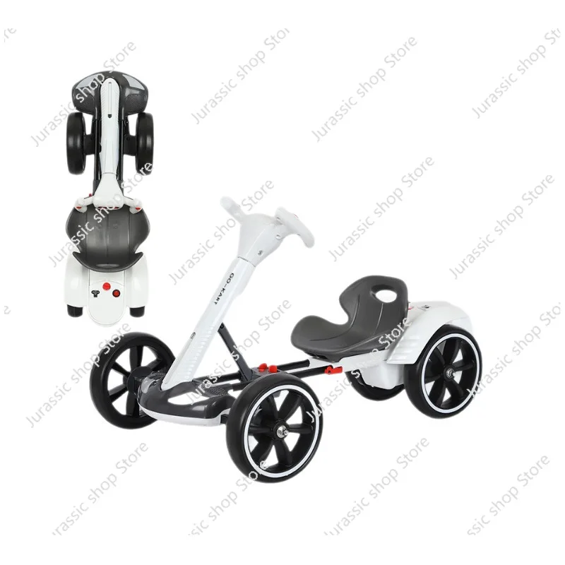 

Children's Electric Kart Free Installation Can Sit Electric Car Children Charging Remote Control Folding Stroller