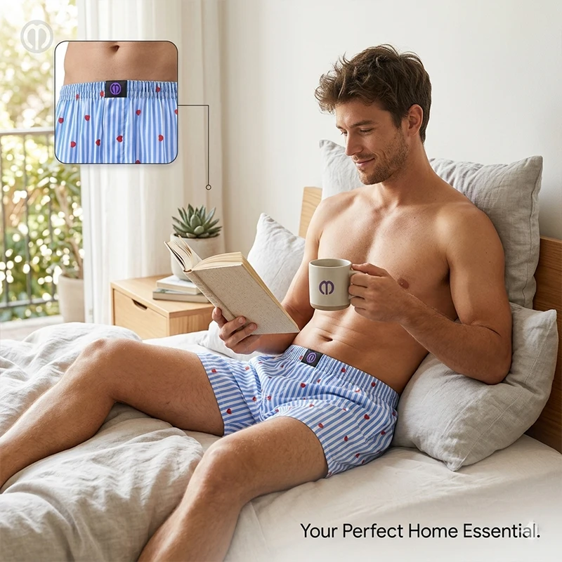 Men’s Pants Loose Fit Boxer Shorts Ultra Soft Breathable Lightweight Home Sleep Lounge Soft Home Sleep Daily
