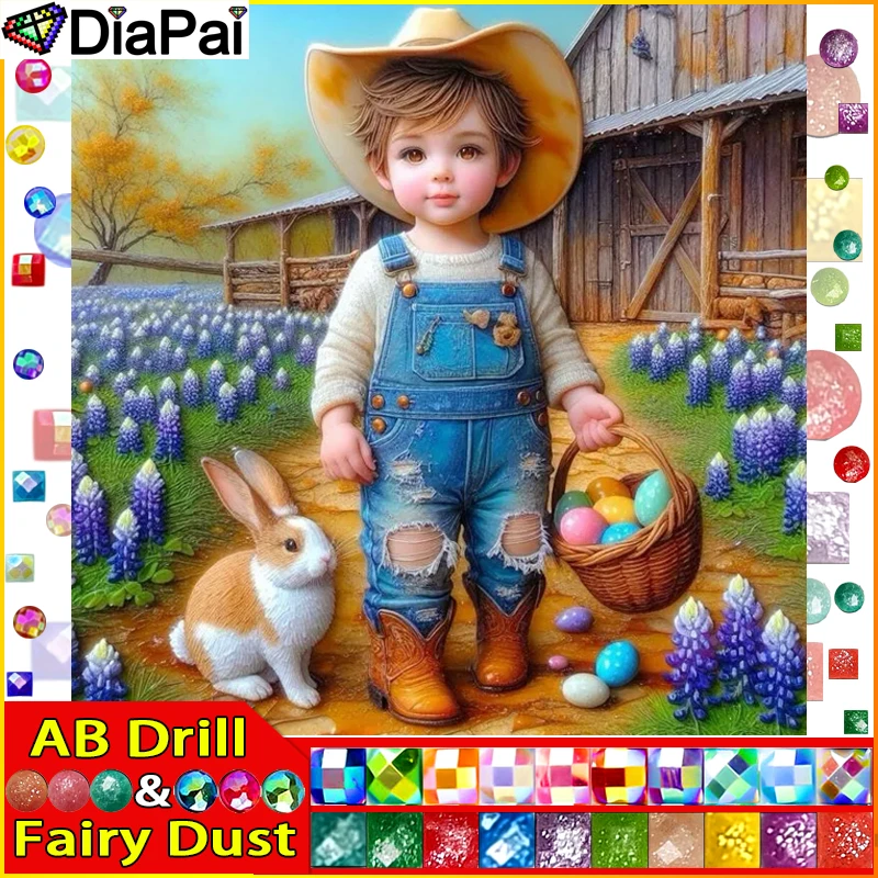 DIAPAI Fairy Dust AB Diamond Painting Full Square/Round Drill 5D DIY