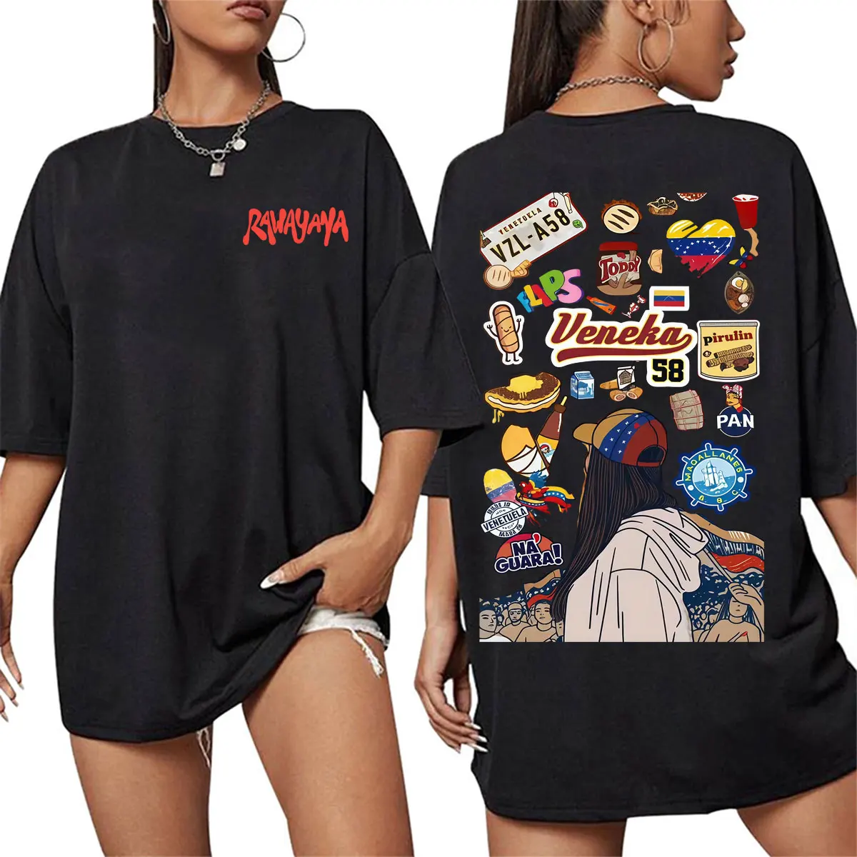 Rawayana ¿Donde Es El After? Veneka 58 Print T-shirts Men Women Harajuku Fashion Trend T Shirts High Quality 100% Cotton T Shirt