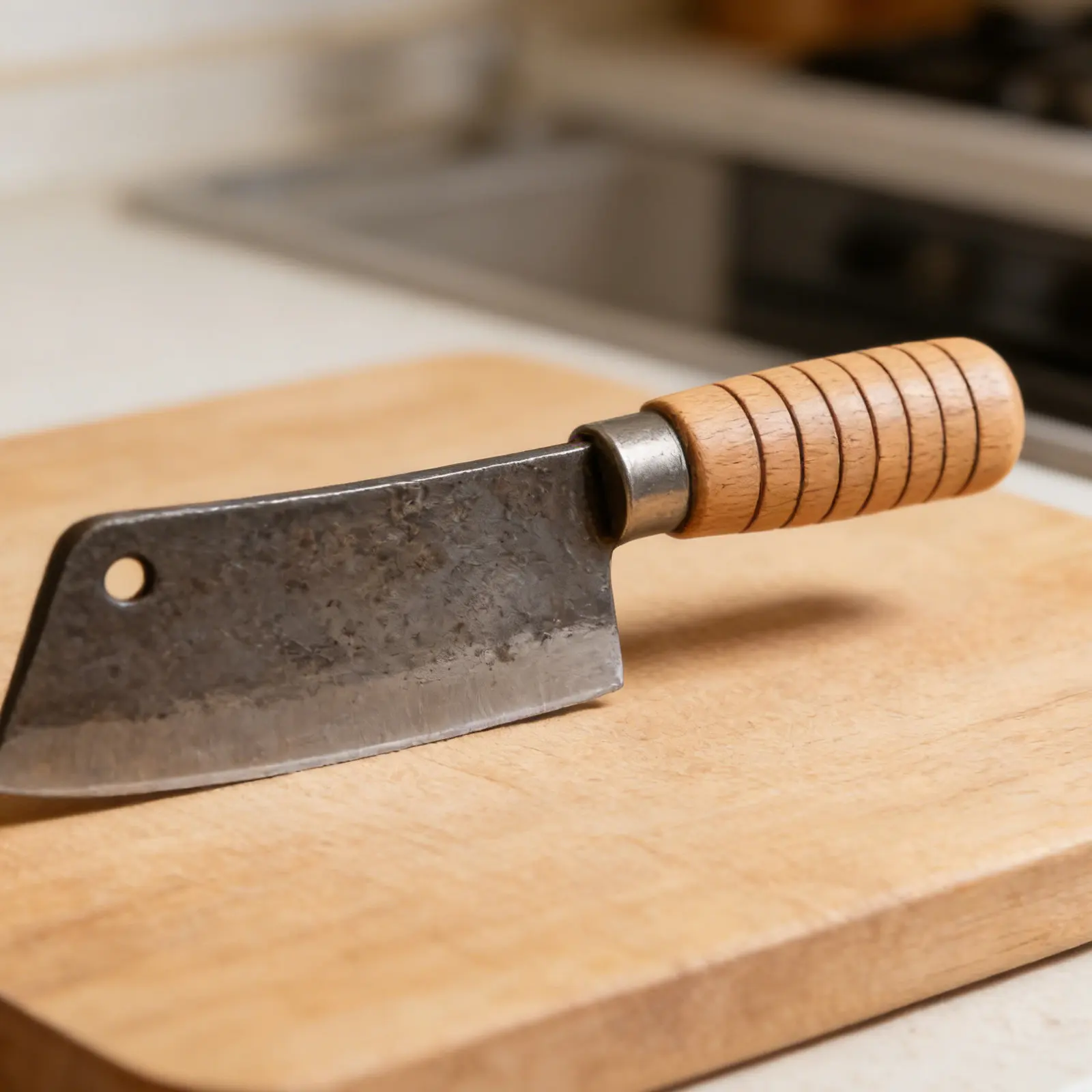 Wooden Knife Handle Replacement Comfortable Ergonomic Grip Kitchen Cutter Repair Restoration Classic Style Upgrade Kitchen Knife