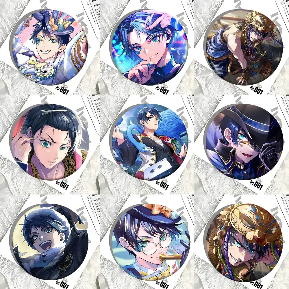 Game Anime Characters Deuce Spade Round Badge Creative Brooch Clothing Backpack Accessories Lapel Pin