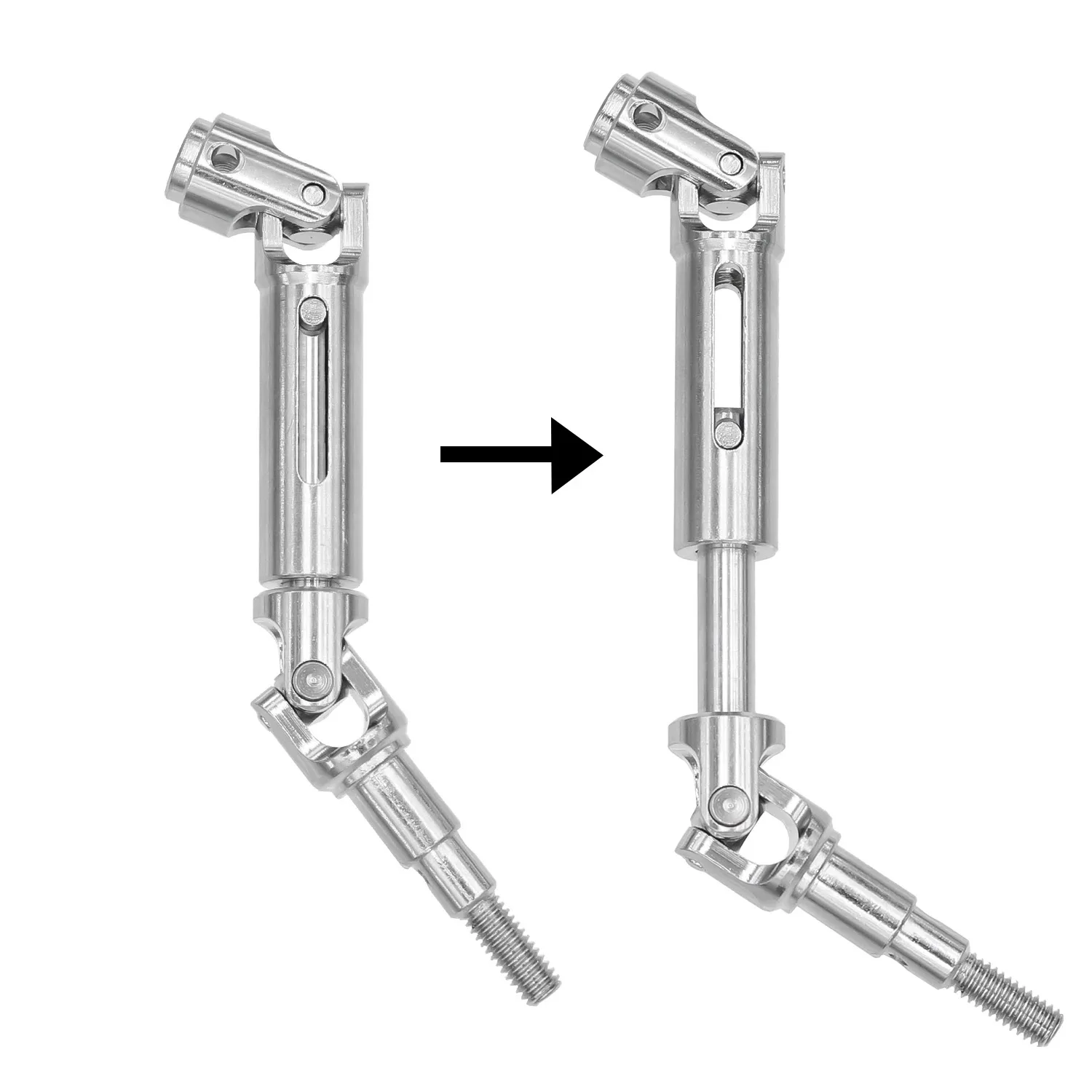 Arbre de Transmission en métal, arbre d'entraînement CVD en os de chien pour MJX 1/14 14209 14210 RC, pièces de mise à niveau de voiture