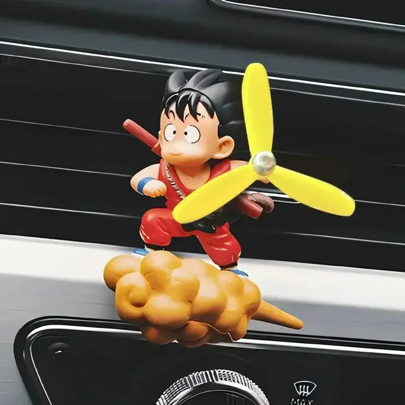 Dragon Ball Anime Figure Son Goku Car Air Conditioning Vents Fan Figurine Model Somersault Cloud Cute Car Decoration Gifts Toys