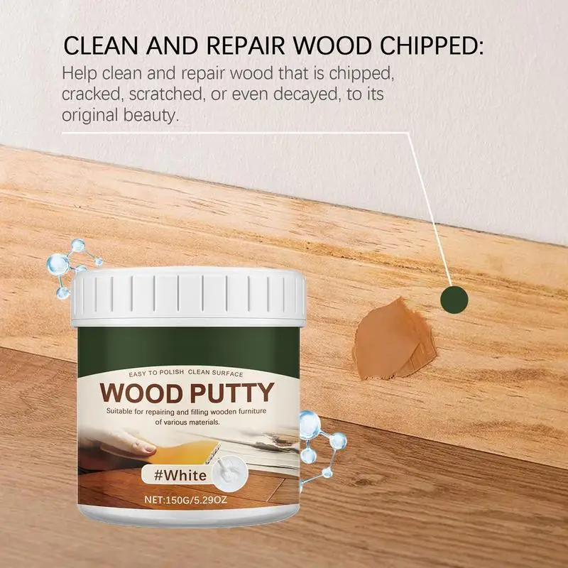 Wood Filler For Outdoor Deck 150g Repair Putty For Wood Crack Wood Furniture Repair Kit Touch Up Wood Putty Wood Caulking Filler