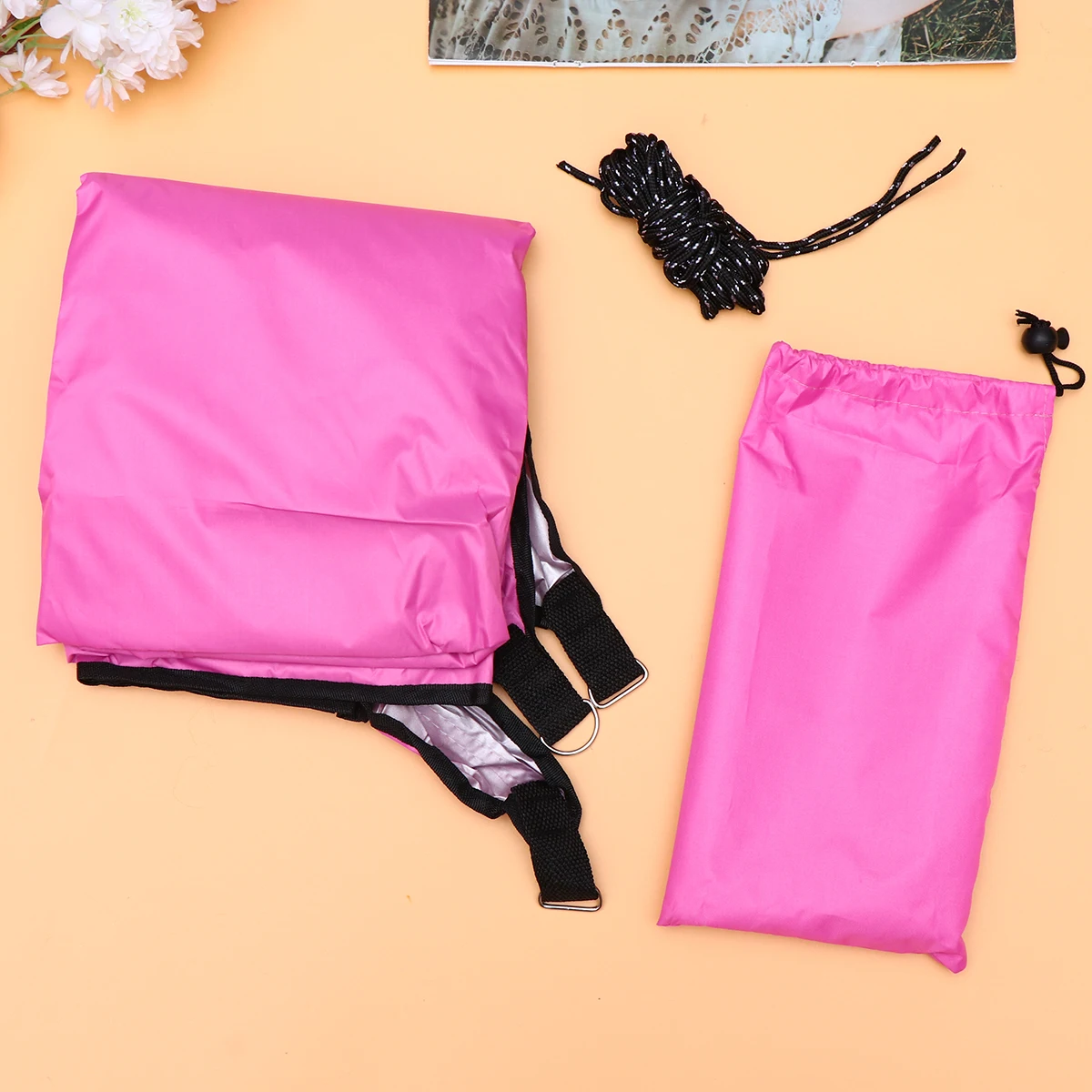 

3M Triangle Sun Shade Sail Waterproof Canopy Cloth Foldable Pink Outdoor Tarp 3x2m Rope Garden Pool Pergola Tent Shelter
