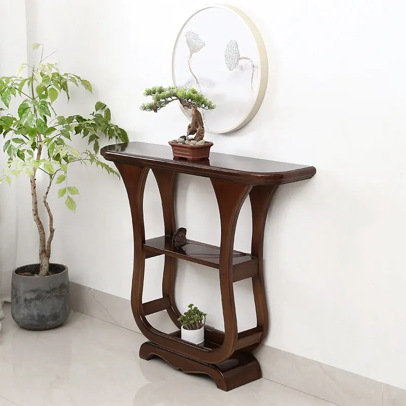Factory Direct Compatible with Entrance Table Simple Semicircular Wall View Table Chinese Home Shelf
