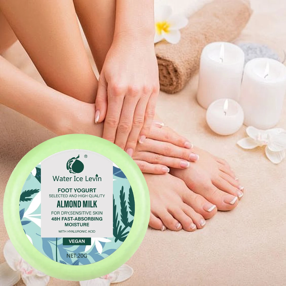 Ice Soothing Foot Care Cream, Menthol Cooling, Collagen Deep Moisturizing, Vitamin Antioxidant