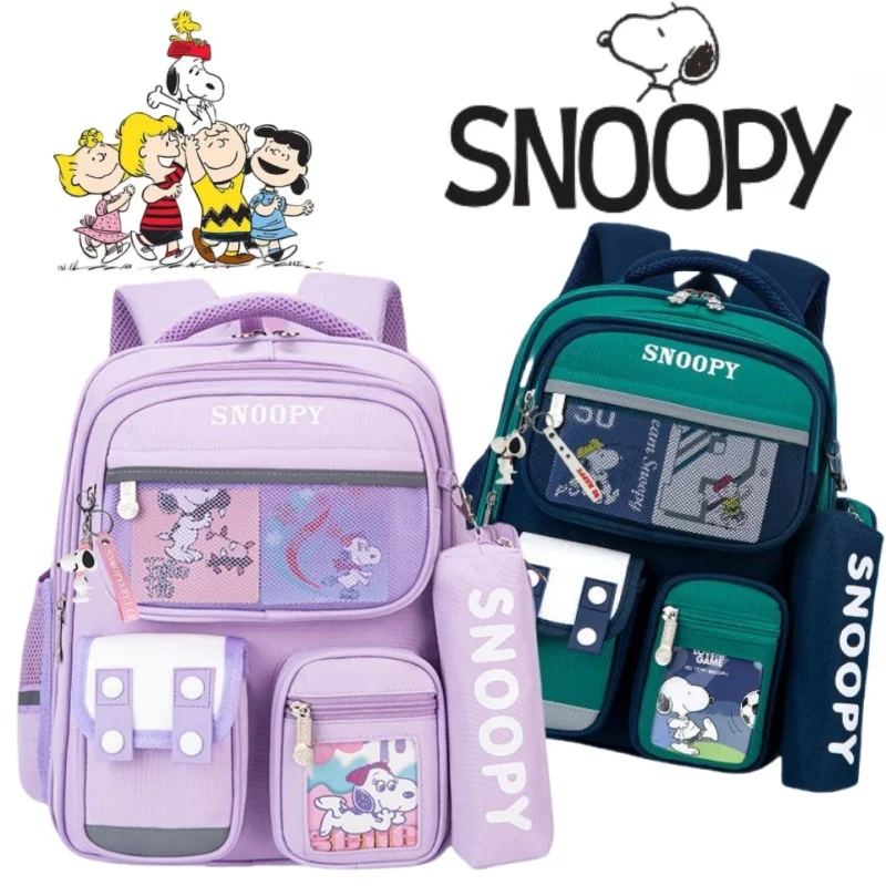 

Новый двухмерный студенческий школьный рюкзак в стиле аниме Snoopy, большой вместительный, антиудуляционный, износостойкий, для защиты позвоночника