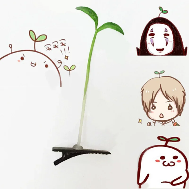 ใหม่น่ารักหญ้าคลิป Barrtttes หญิงอุปกรณ์เสริมดอกไม้เห็ด Bean Hairclips เด็กผู้หญิง Plants Hairpins