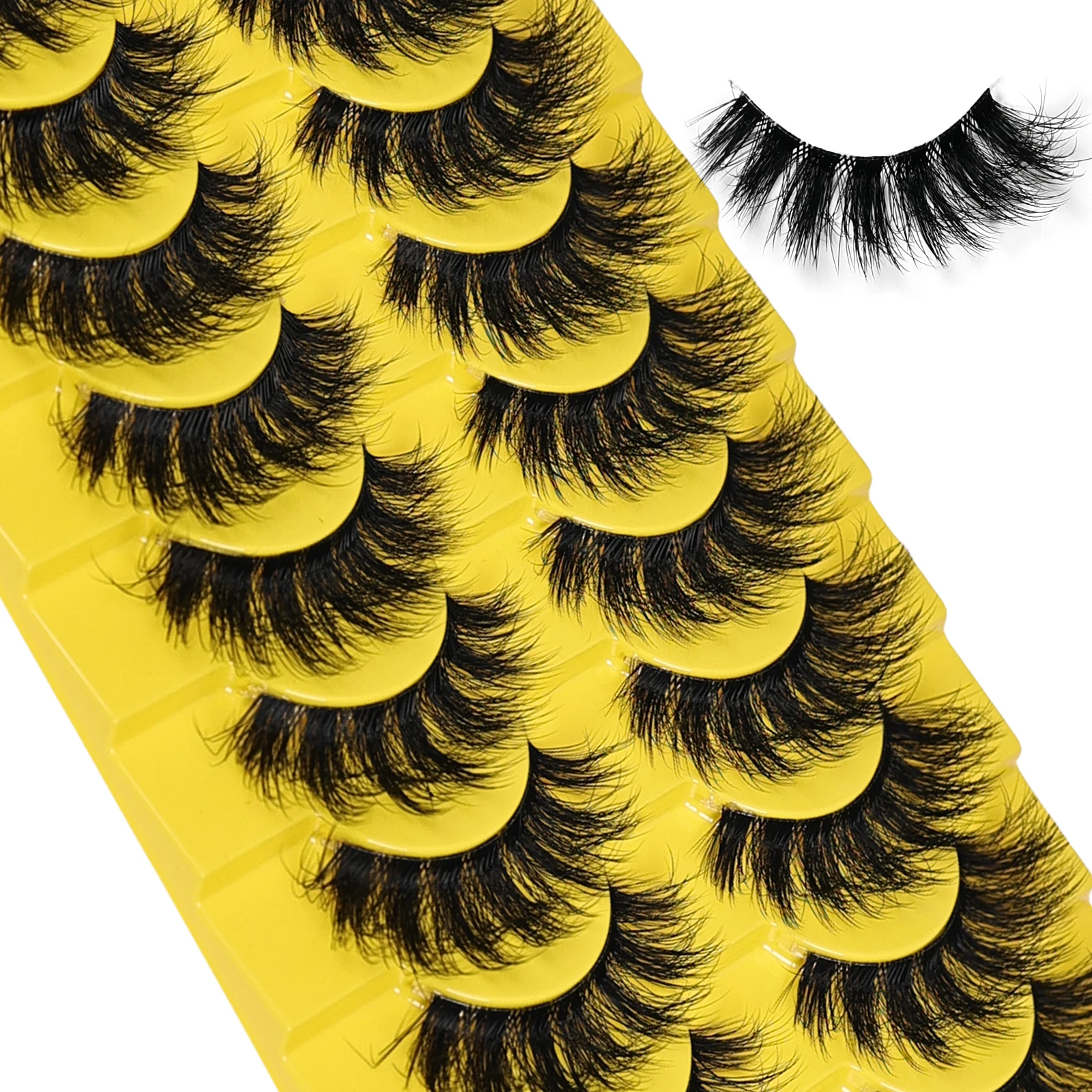 Cílios Postiços Fofos 3D, Cílios Grossos, Cílios Sujos Falsos, Cílios Postiços, Cílios Dramáticos, 10 Pares