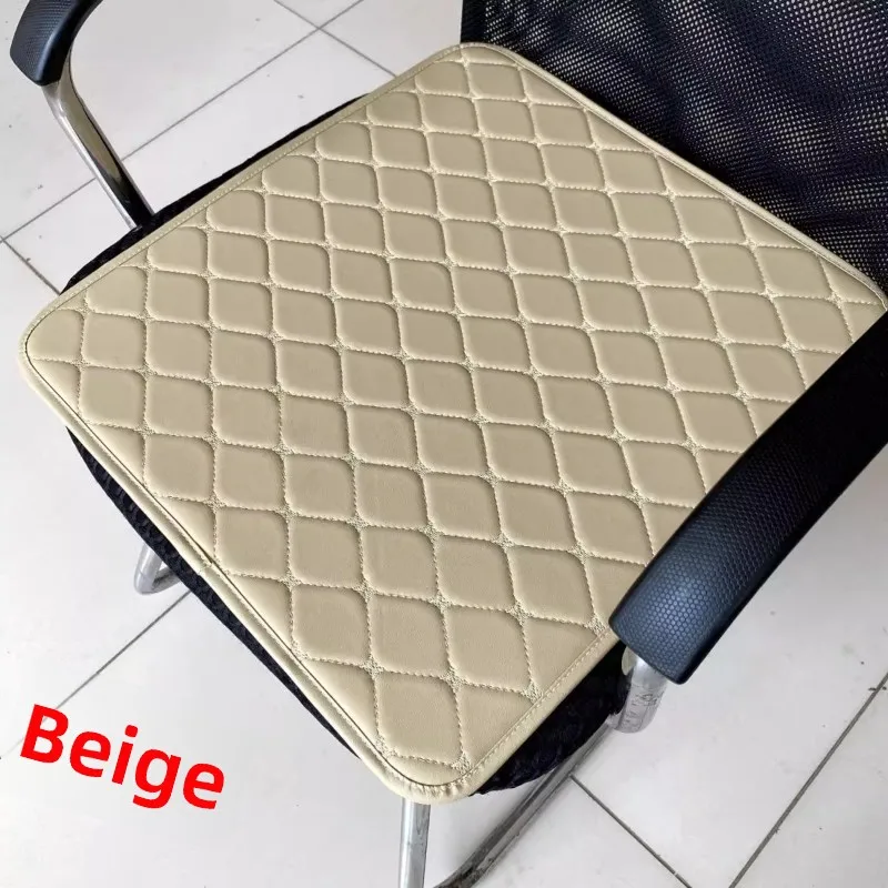 Premium Non-Slip Seat Cushion Genuine Leather, Skin-Friendly Office Home Chair Pad, All-Season Comfort with Scratch Protection