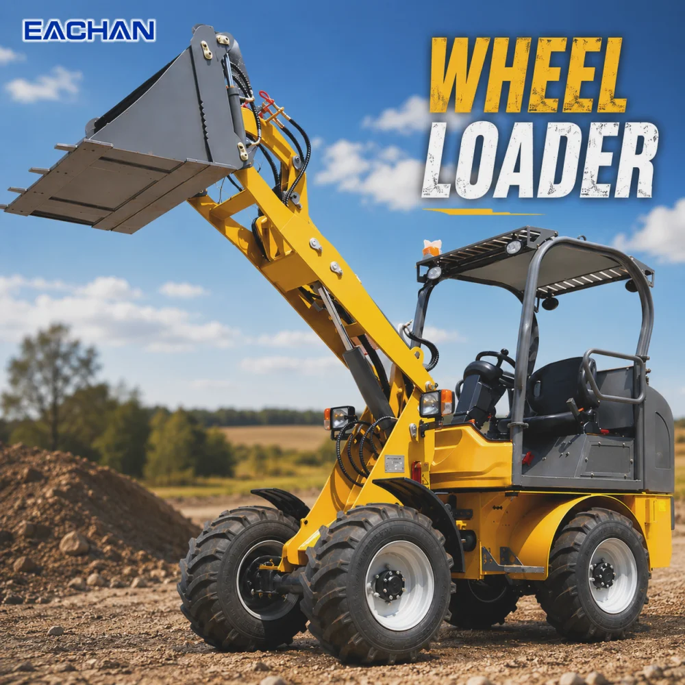 Mini Wheel Loader Front End Loader Compact Wheel Loader Diesel Hydraulic Loader 4WD Small Construction Equipment CE