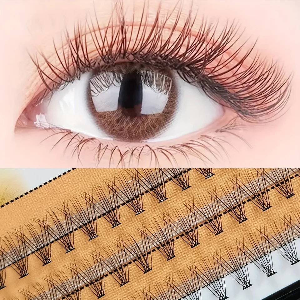 10 cajas de pestañas DIY en racimos 10D, 60 piezas por caja, curvatura D de 8-14 mm, grosor 0.10 mm, pestañas individuales naturales y suaves 5