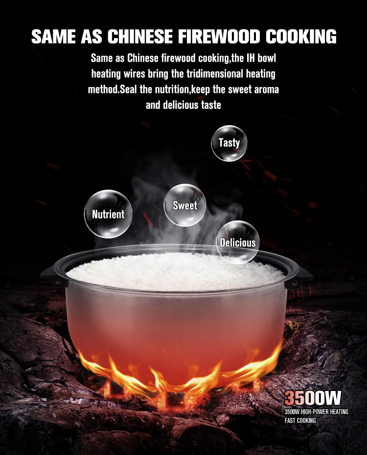 Patented IH Technical Rice Cooker Three-dimensional Heat Of 360 Degree 3500W IH Rice Cooker Popular Selling High Quality