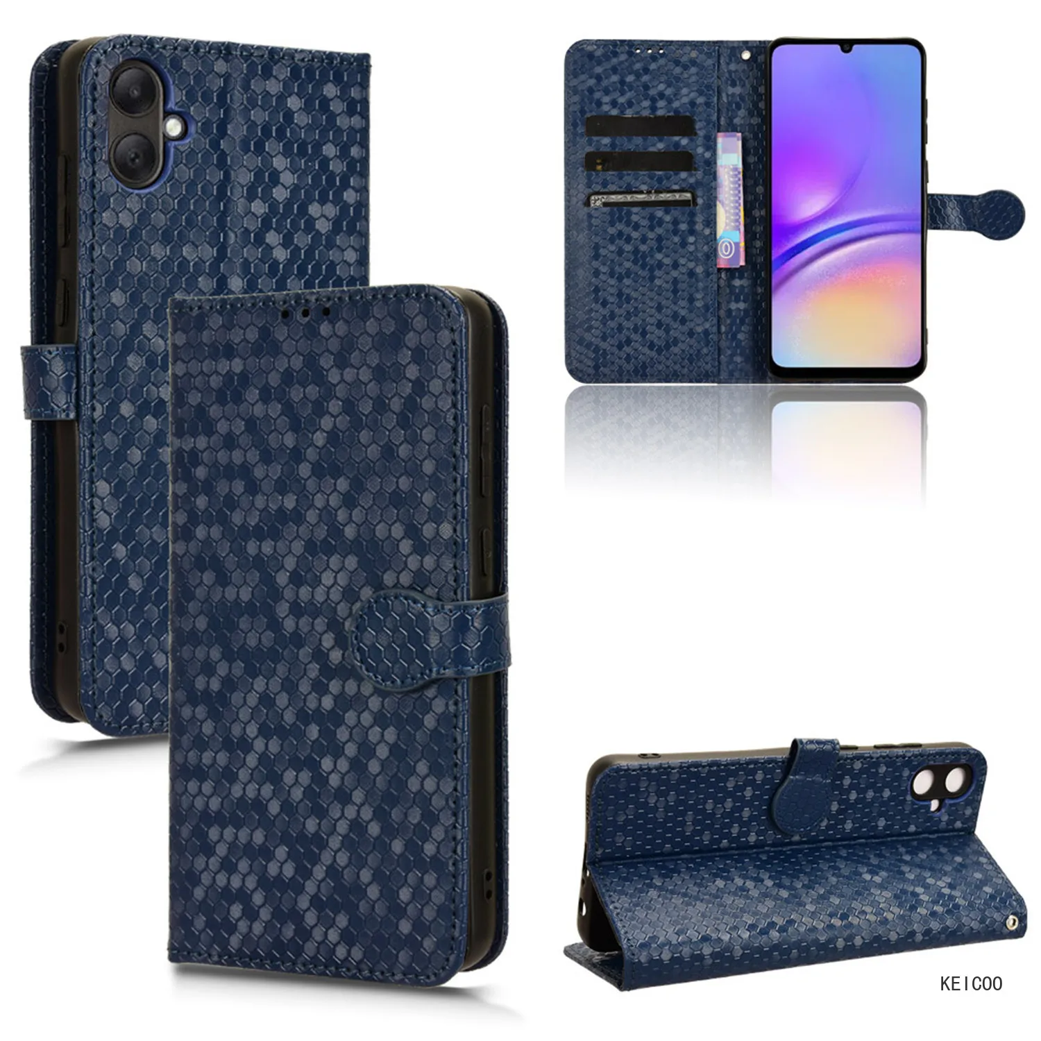 Retro cover For Samsung Galaxy A05 A 05 4G Simplicity Solid color Case  SamsungGalaxyA05  Ripple pattern Leather Shell