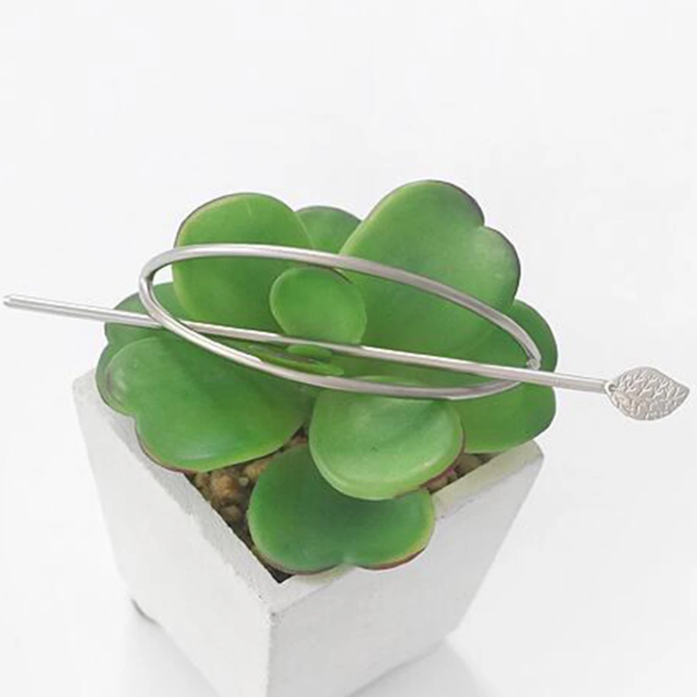 

Silver Hair Clips for Women Hollow-out Oval Metal Hairpin Wedding Accessories Fine Bride Gold Color Size
