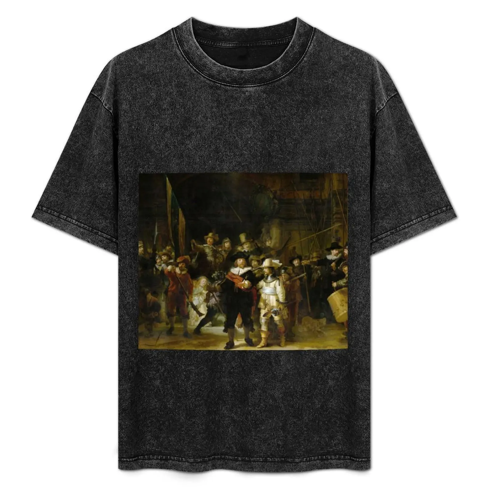 

The Night Watch by Rembrandt (1642) T-Shirt All Match Print Short Sleeve Top