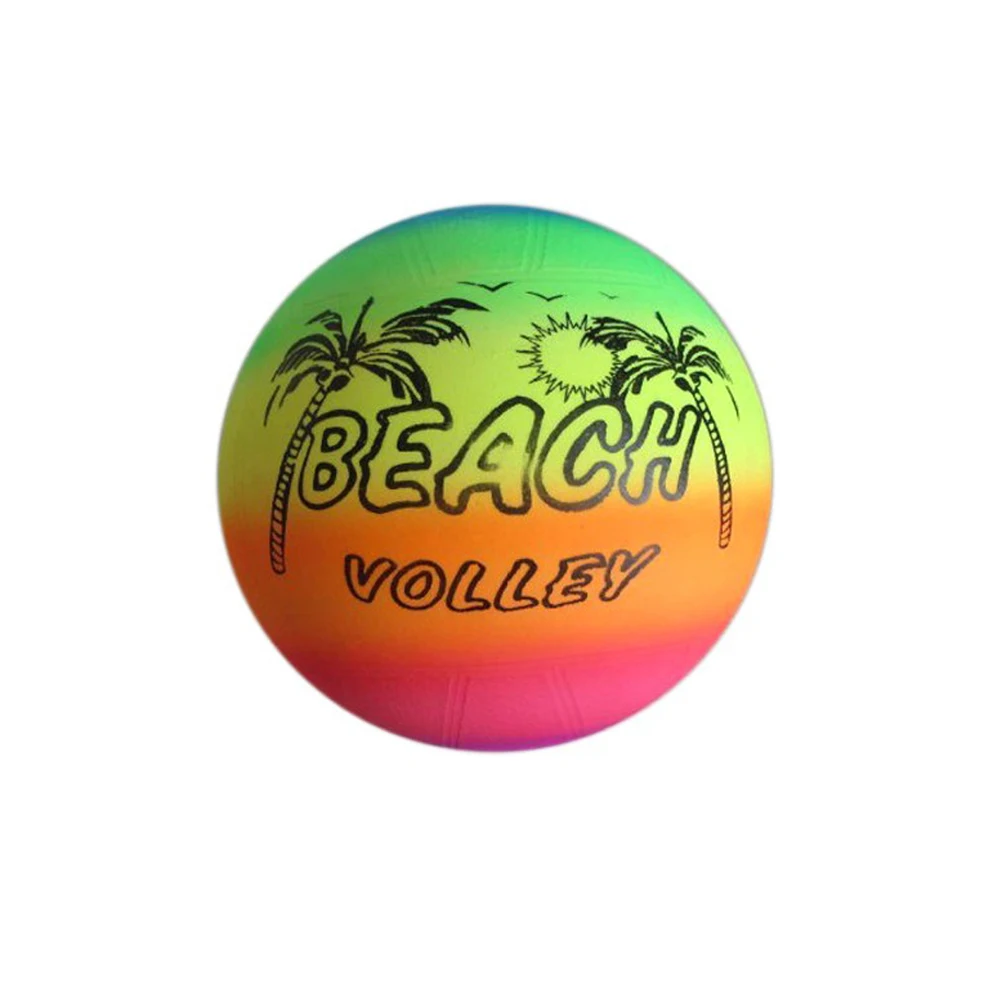 

Rainbow Ball Bright Color Plastic Balls Catching Throwing Toys Kids Outdoor Games Sports Activities Beach Volley Handball Play