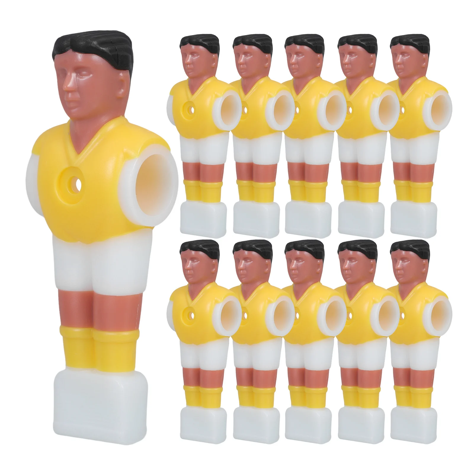 Figuras de acción de futbolín, piezas de repuesto para jugadores de fútbol de mesa de plástico duradero, accesorios para máquinas de futbolín estándar, 11 Uds.