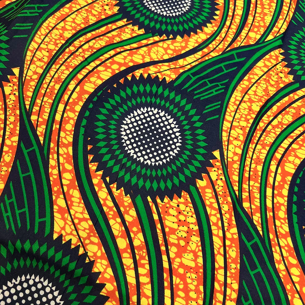 6 ياردة أنقرة الشمع النسيج 2025 جودة عالية قماش طباعة الشمع الأفريقي الأفريقي مضمون حقيقي الشمع الحقيقي