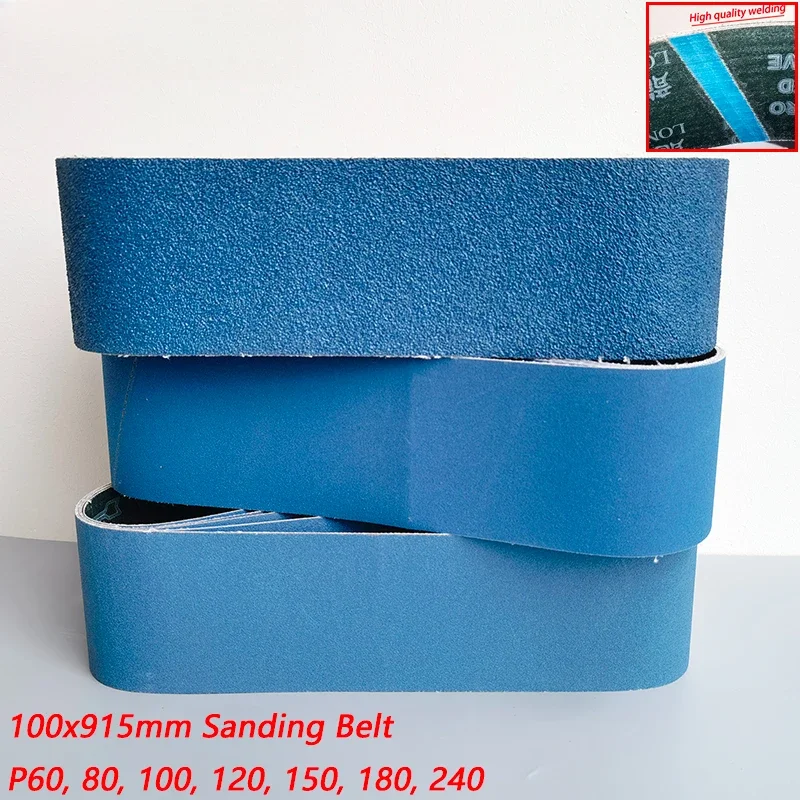 5Pcs 100x915mm Sanding Belt Grinding Metal. 915mm Abrasive Belt. 4