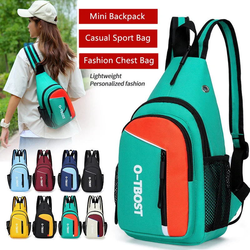 Mini mochila esportiva anti-roubo para homens e mulheres, bolsas pequenas no peito, bolsas de ombro, meninas e meninos