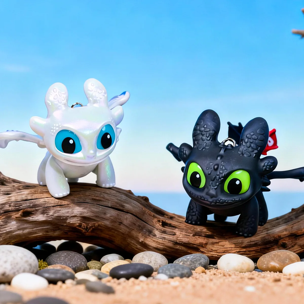 

Confirmed Blind Box Potdemiel Official Dragons Toothless Light Fury Keychain Light Up Cartoon Bag Pendant Decorative Toy Gift