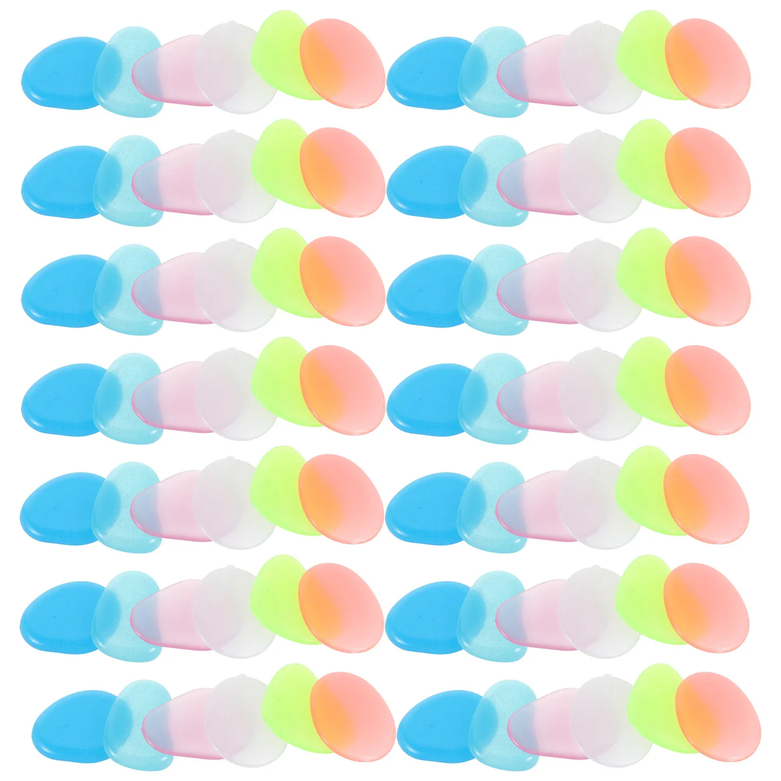 100Pcs Glow in The Dark Garden Pebbles Colored Resin Luminous Rocks for Outdoor Aquarium Decorations Glow in The Dark Pebbles