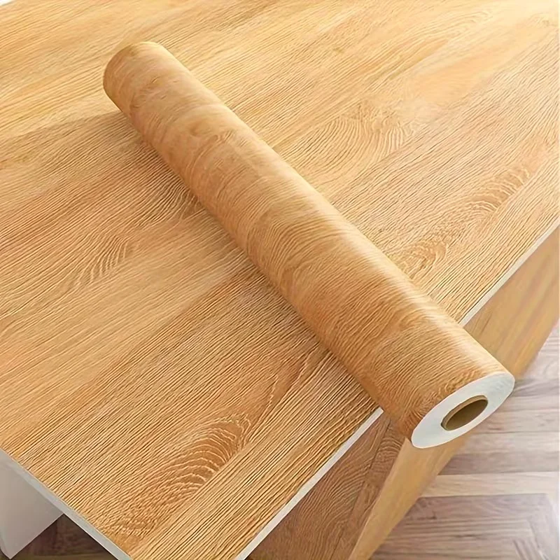 1 Roll 40x300cm Self-Adhesive Wallpaper, Wood Grain Peel and Stick Living Room Bedroom Dorm Wall Decal, Furniture Renovation