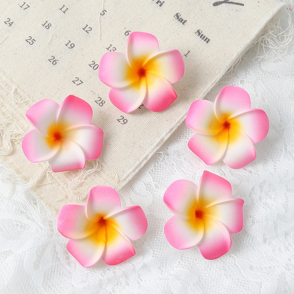 10/20 Stück 4,5 cm künstliche Blumen, hawaiianische Party-Kunstblumen für Hochzeitsdekoration, handgefertigte DIY-Bastelgeschenke, Zubehör – Detail 6