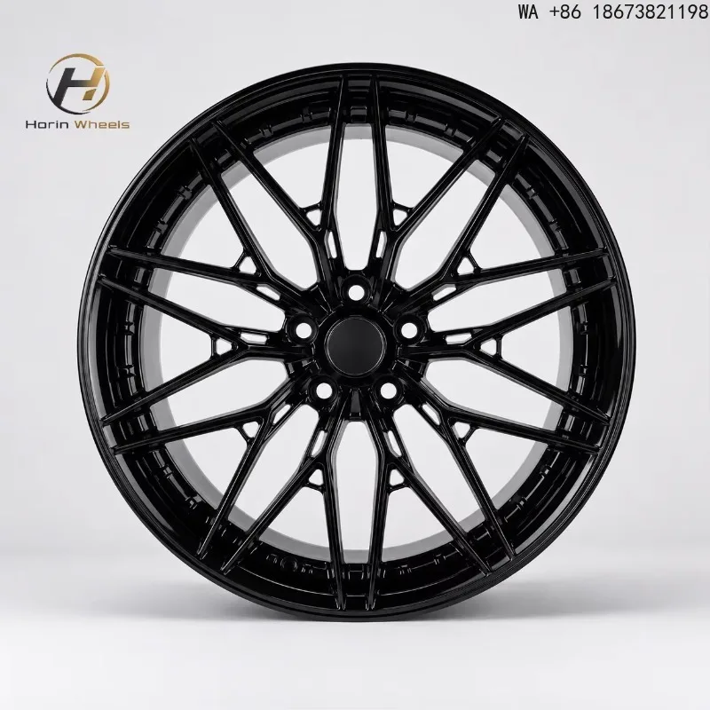 Gloss Black Forged Wheels 18 19 20 21 22 24 Inch 5x120 Split Spoke Mesh Luxury for BMW F30 E30 G30 G20 M4 for Audi
