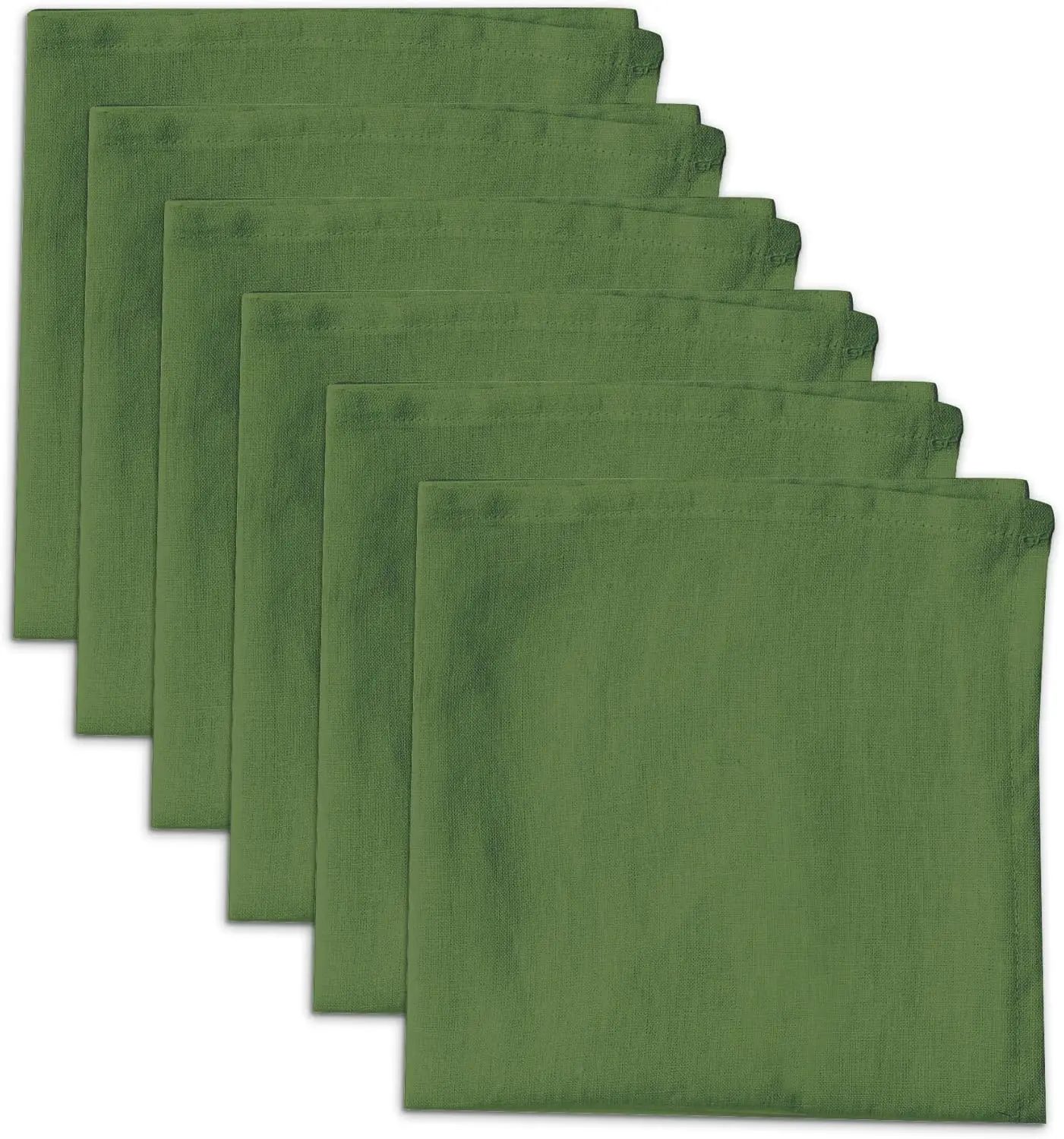 

100% Pure Linen Dinner Cloth Fall Napkins Caramel - 6Pcs European Flax Natural Fabric Washable for Thanksgiving Home and Kitchen
