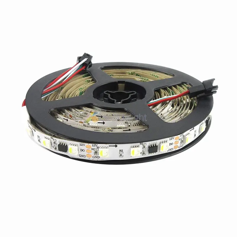 TM1814 Individually Addressable RGBW LED Strip 4 Colors in 1 Chip 60LEDS/m 5050 RGBWW LED Tape White PCB DC 12V 24V